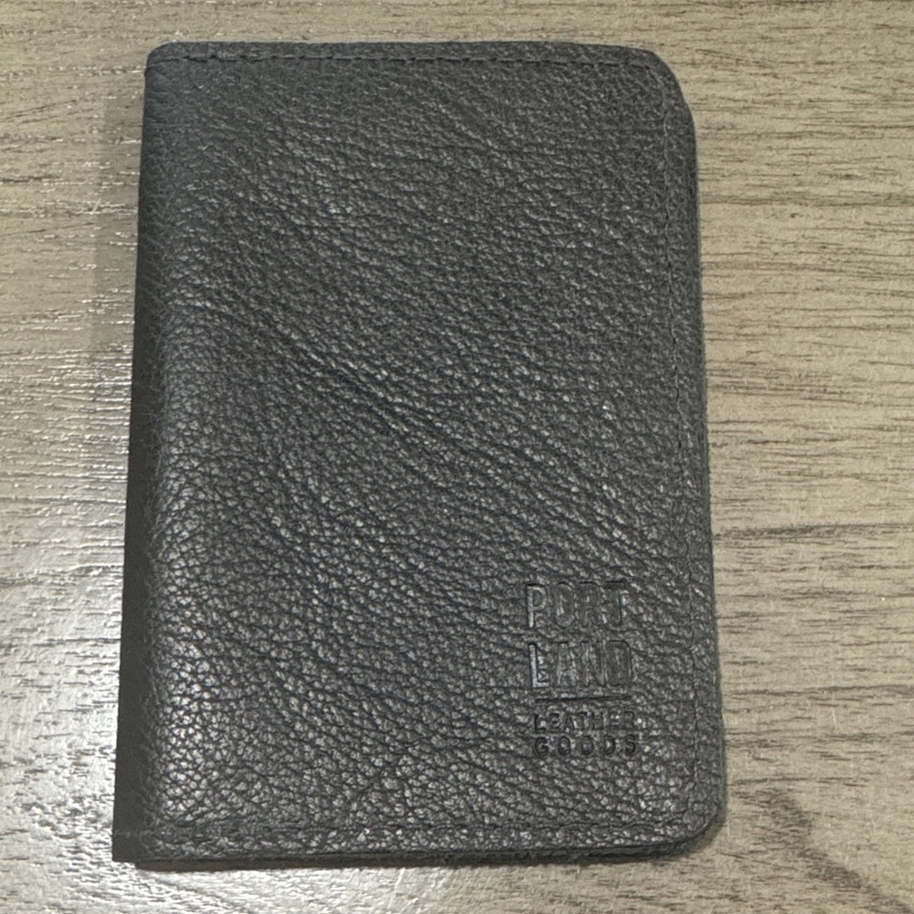 PLG Pebbled Black Modern Passport Holder